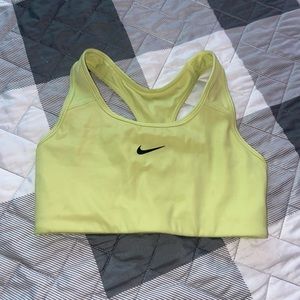 Nike neon yellow sports bra